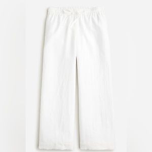 NWT New J. Crew Wide-leg Seaside Pant in Linen White!!!